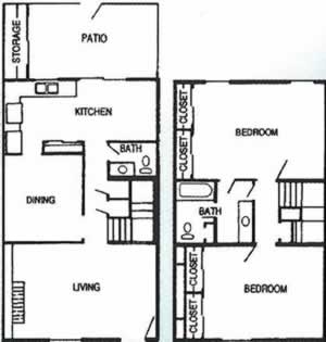 The Fleetwood - Two Bedroom / One & 1/2 Bath*